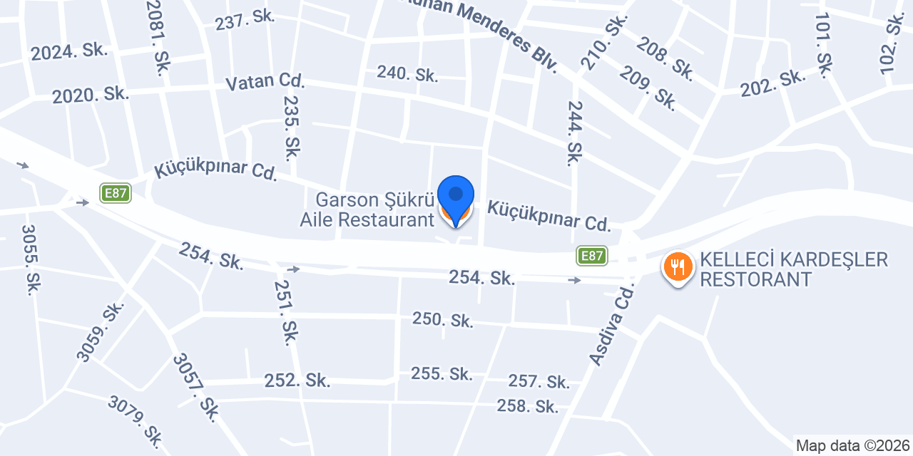 Garson Şükrü Aile Restaurant konumu