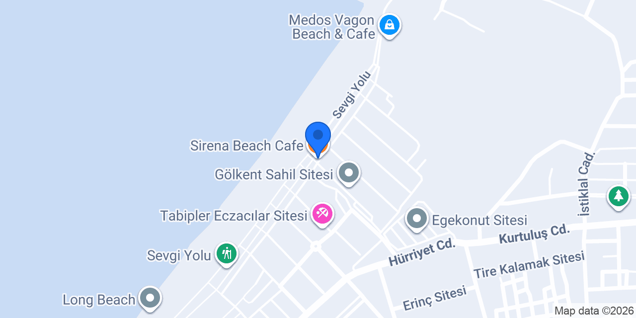 Sirena Beach Cafe konumu