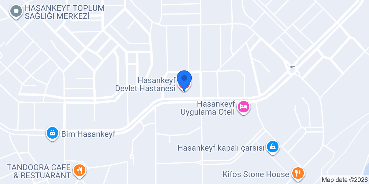 Hasankeyf Devlet Hastanesi konumu