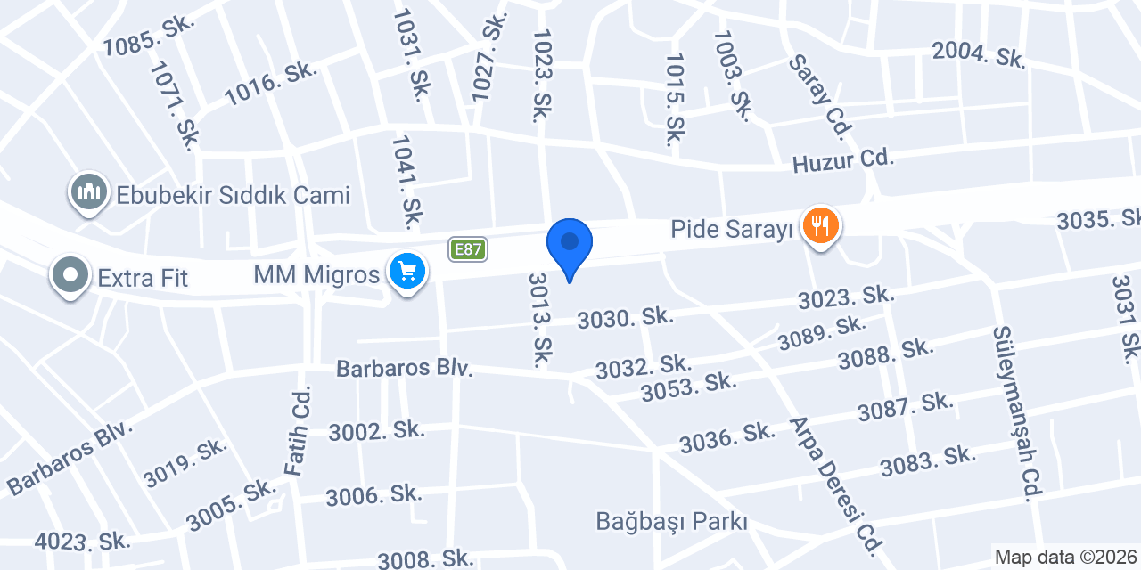 İzbahçe Mobilya konumu