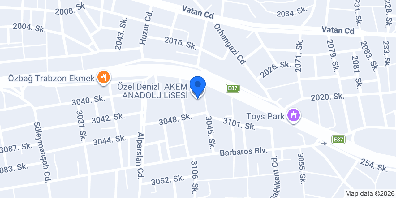 Özel Denizli AKEM ANADOLU LiSESİ konumu