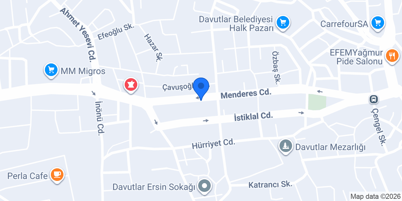 DAVUTLAR VETERİNER KLİNİĞİ konumu