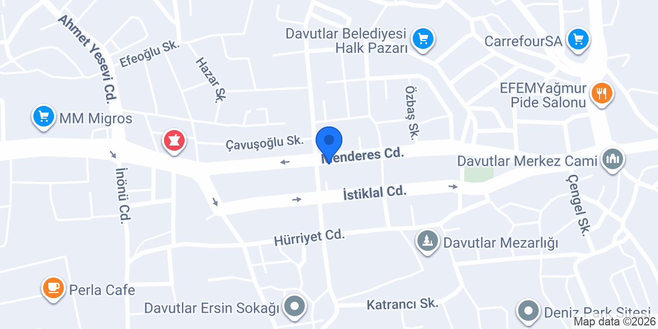 Öz Antep Altın Baklava Künefe Davutlar konumu