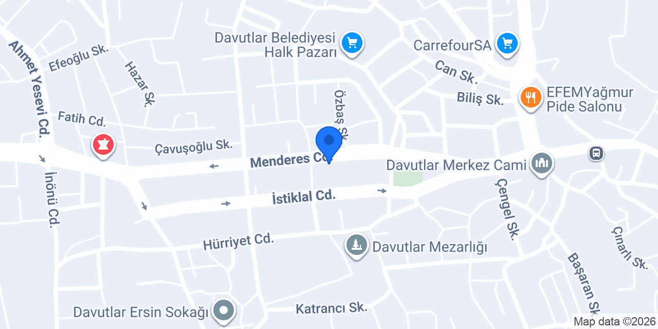 Davutlar Anaokulu konumu