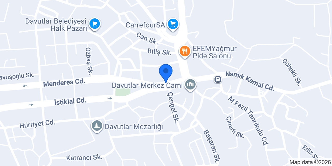 Garanti BBVA Davutlar Şubesi konumu