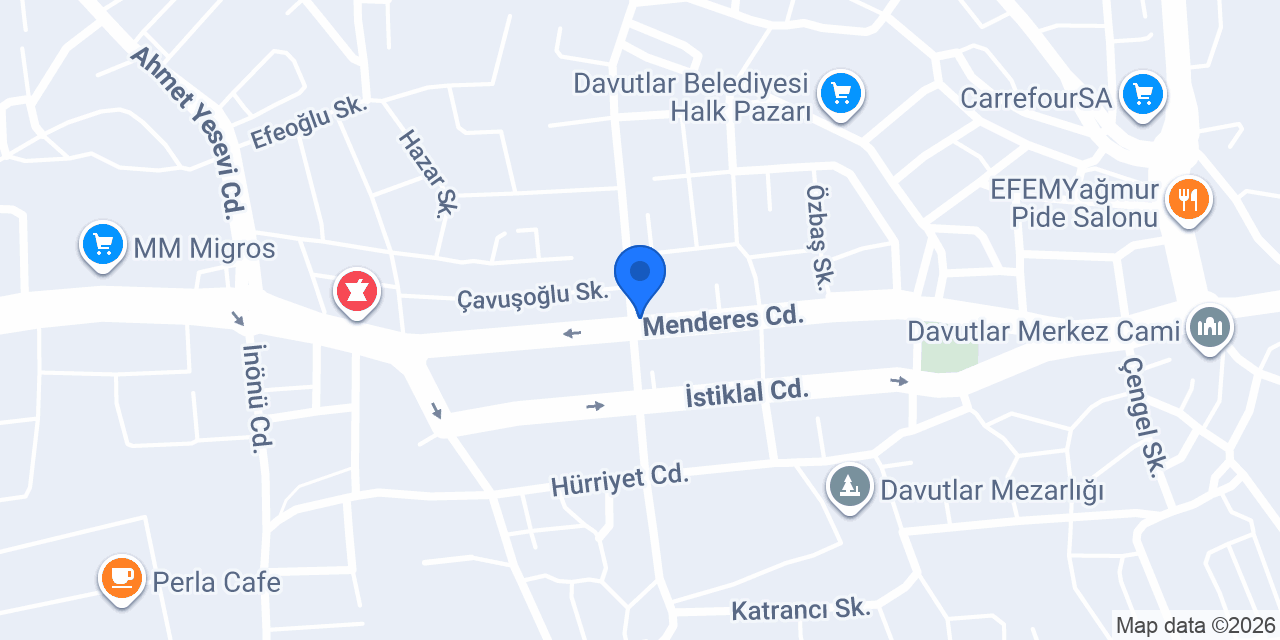 Davutlar Av bayii konumu