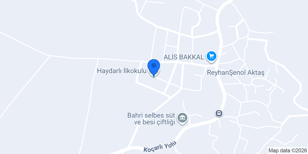Haydarlı İlkokulu konumu