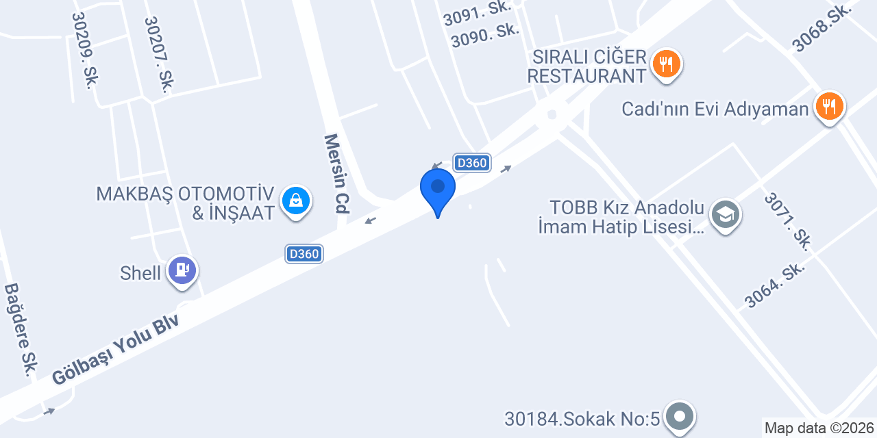 İnterteks Ford konumu
