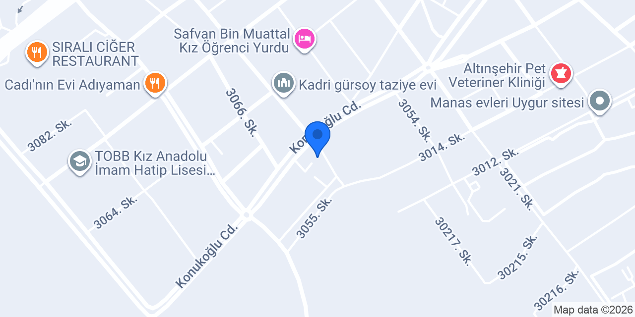 Kuaför Gülbiye konumu