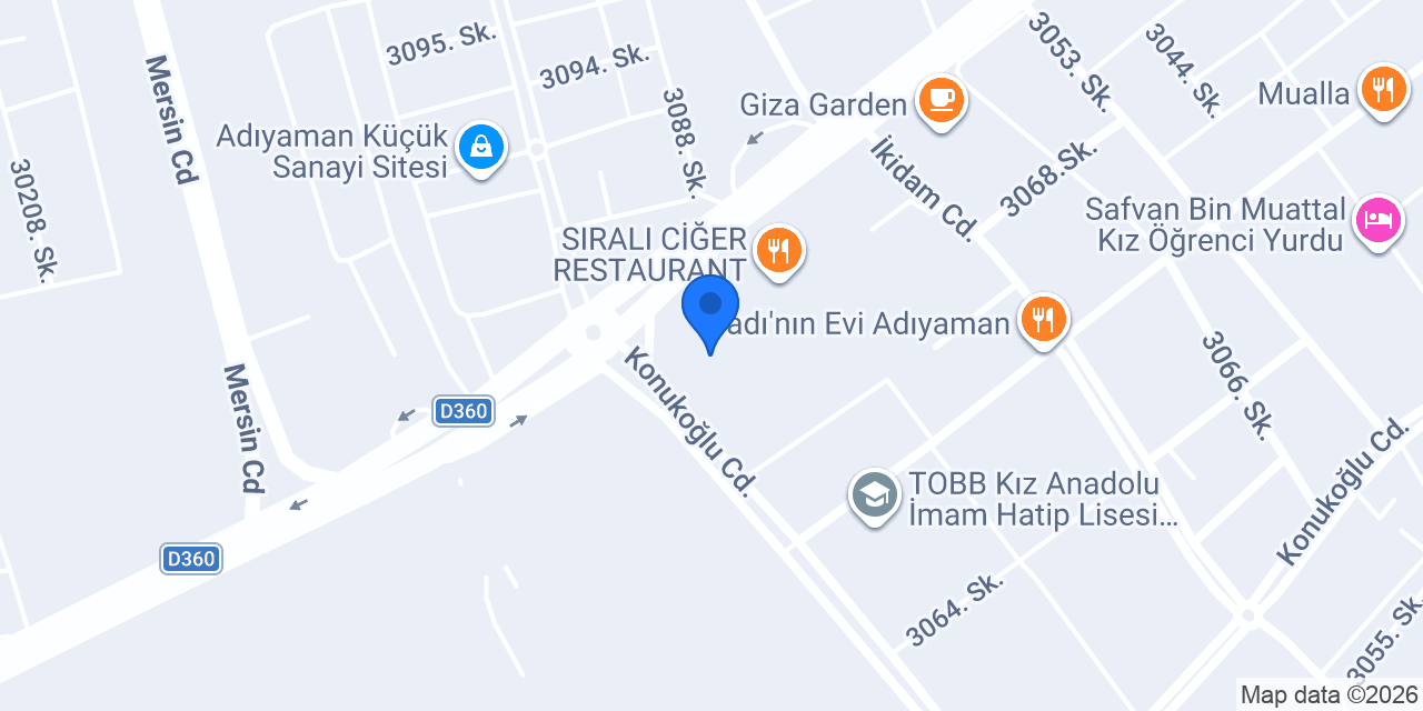 ADIYAMAN GİRAY VİNÇ & PLATFORM konumu