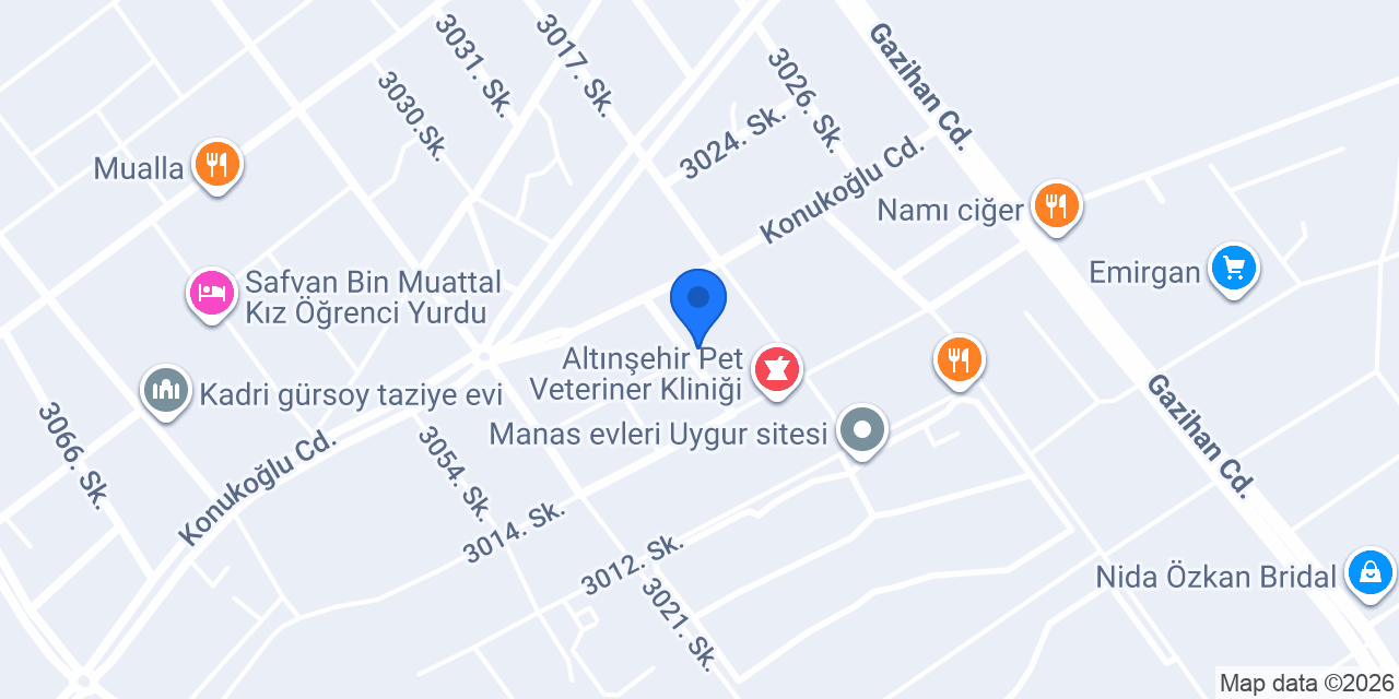 ALTINŞEHİR APART konumu