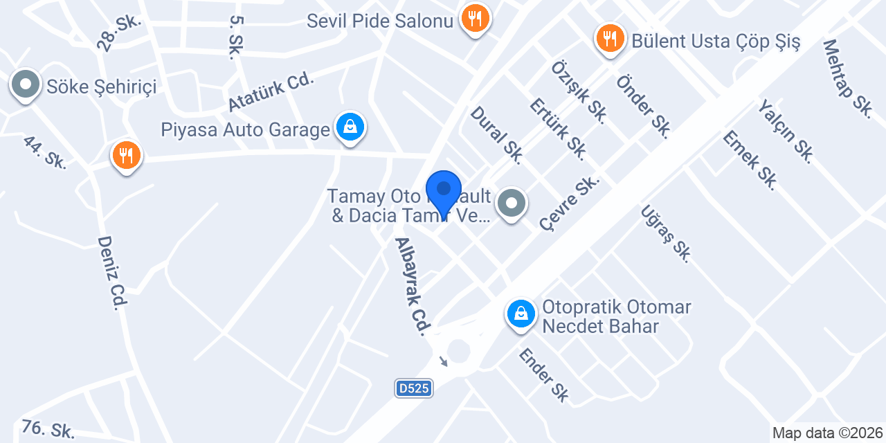 Söke Çeliker Oto Kaporta konumu