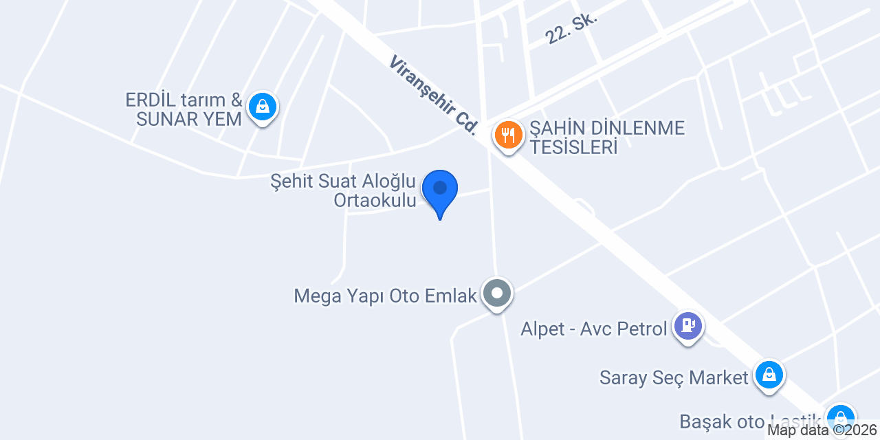 Şehit Suat Aloğlu Ortaokulu konumu