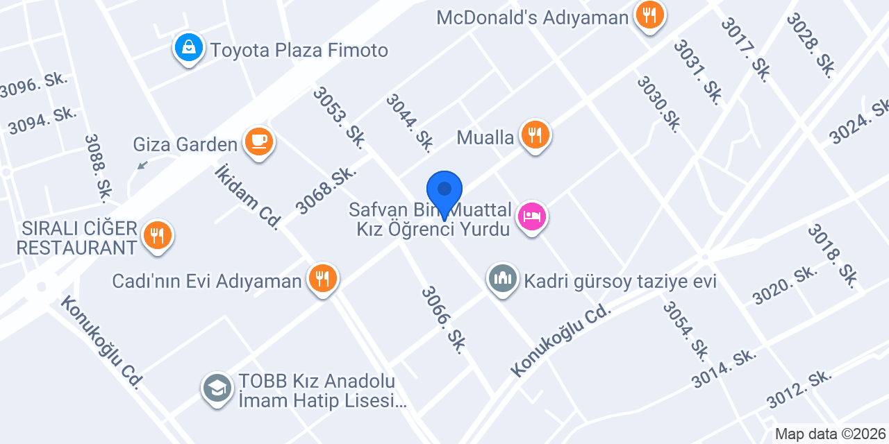 Lounge Mahall Adıyaman konumu
