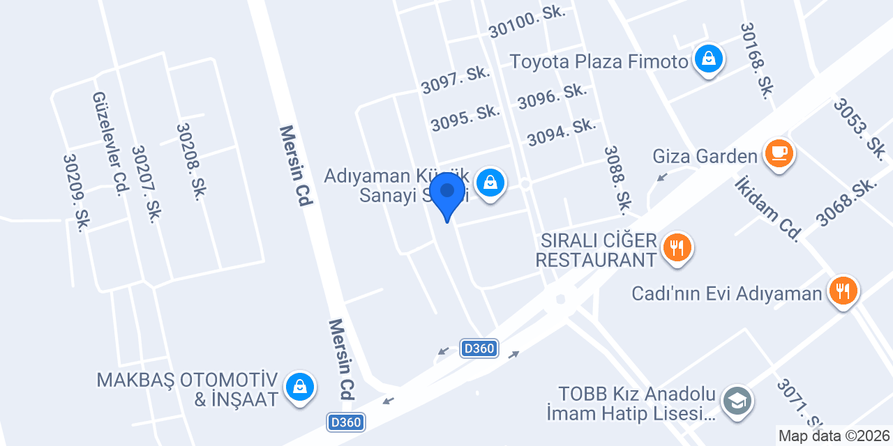 ÇAKIR AUTO konumu
