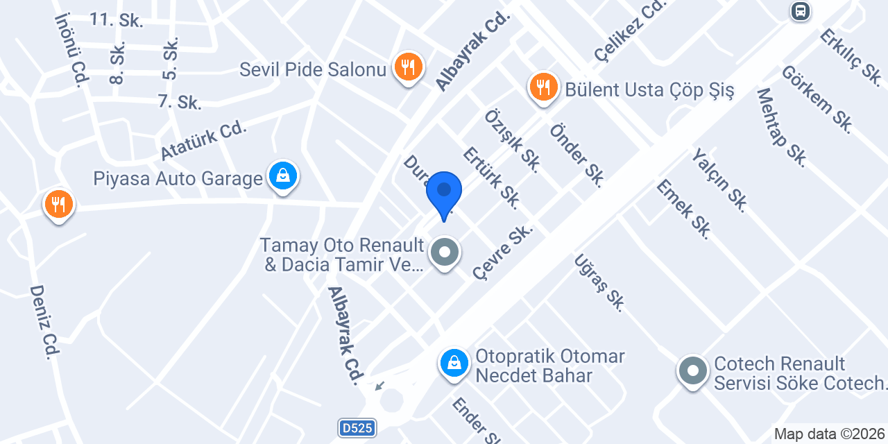 Akın Oto Tamir konumu