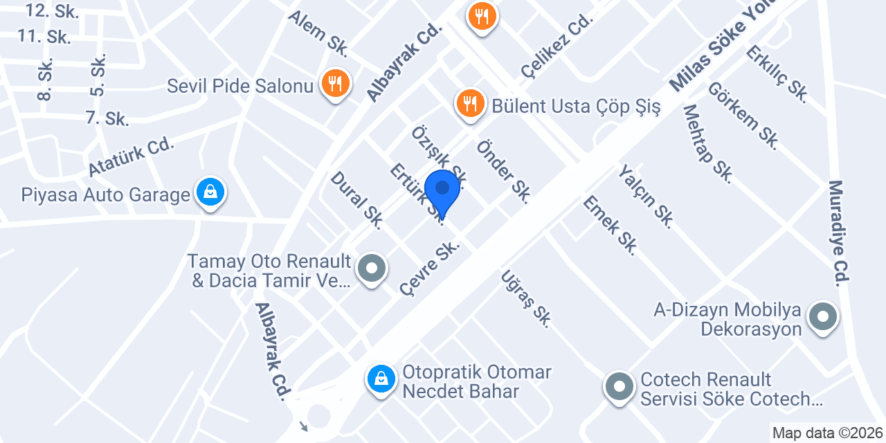 Haçike Otomativ İsmail Usta konumu