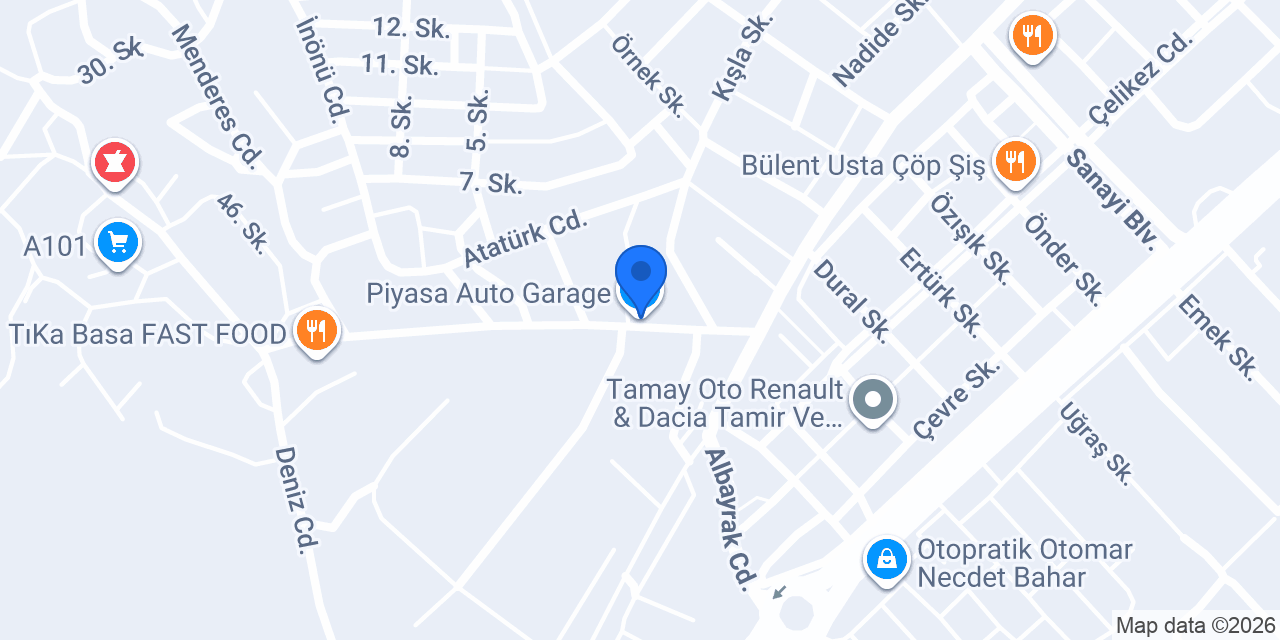 Piyasa Auto Garage konumu