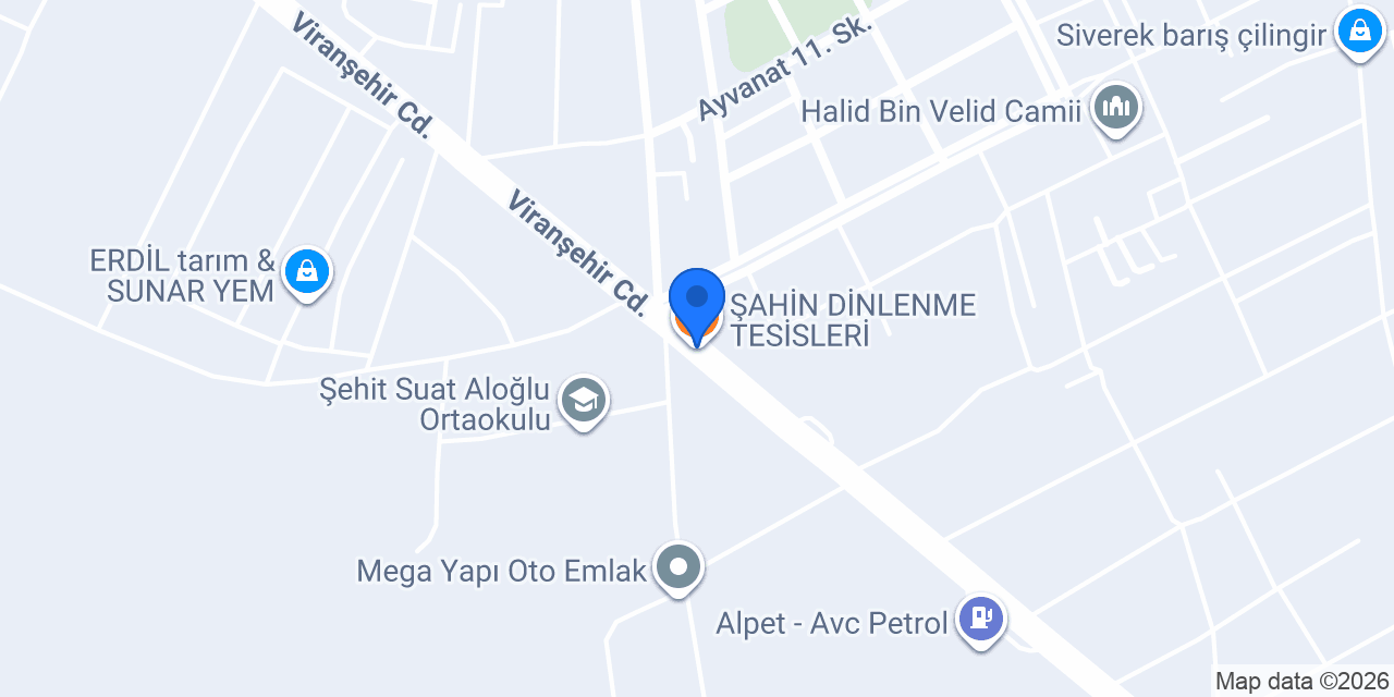 ŞAHİN DİNLENME TESİSLERİ konumu