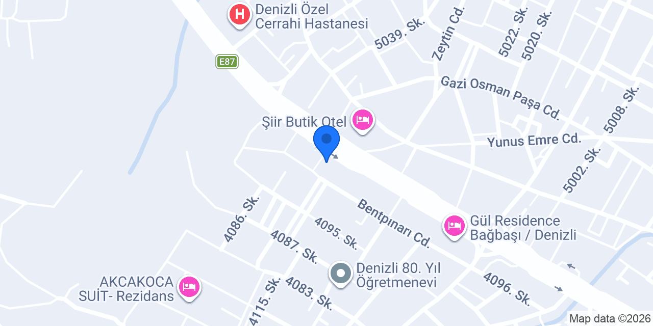Gündoğdu Mobilya Denizli konumu