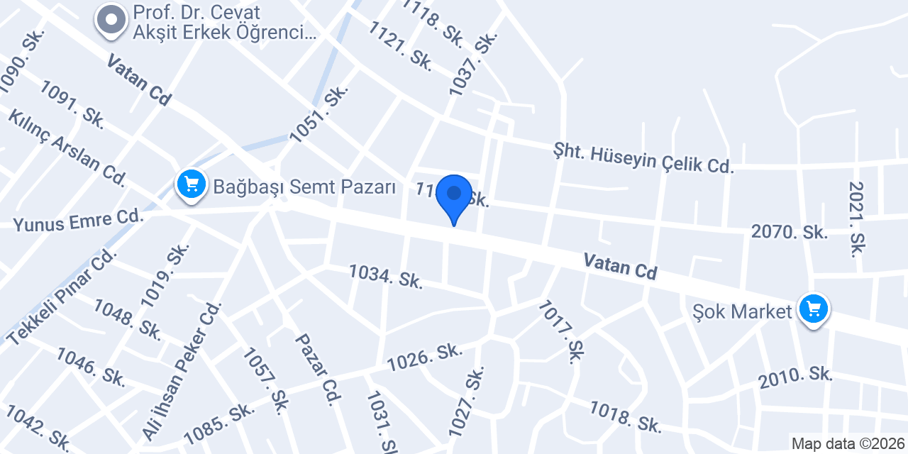 Efsane Ev Pastaları Bağbaşı Şubesi konumu