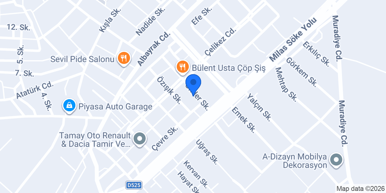 Öztürk Oto Elektrik konumu