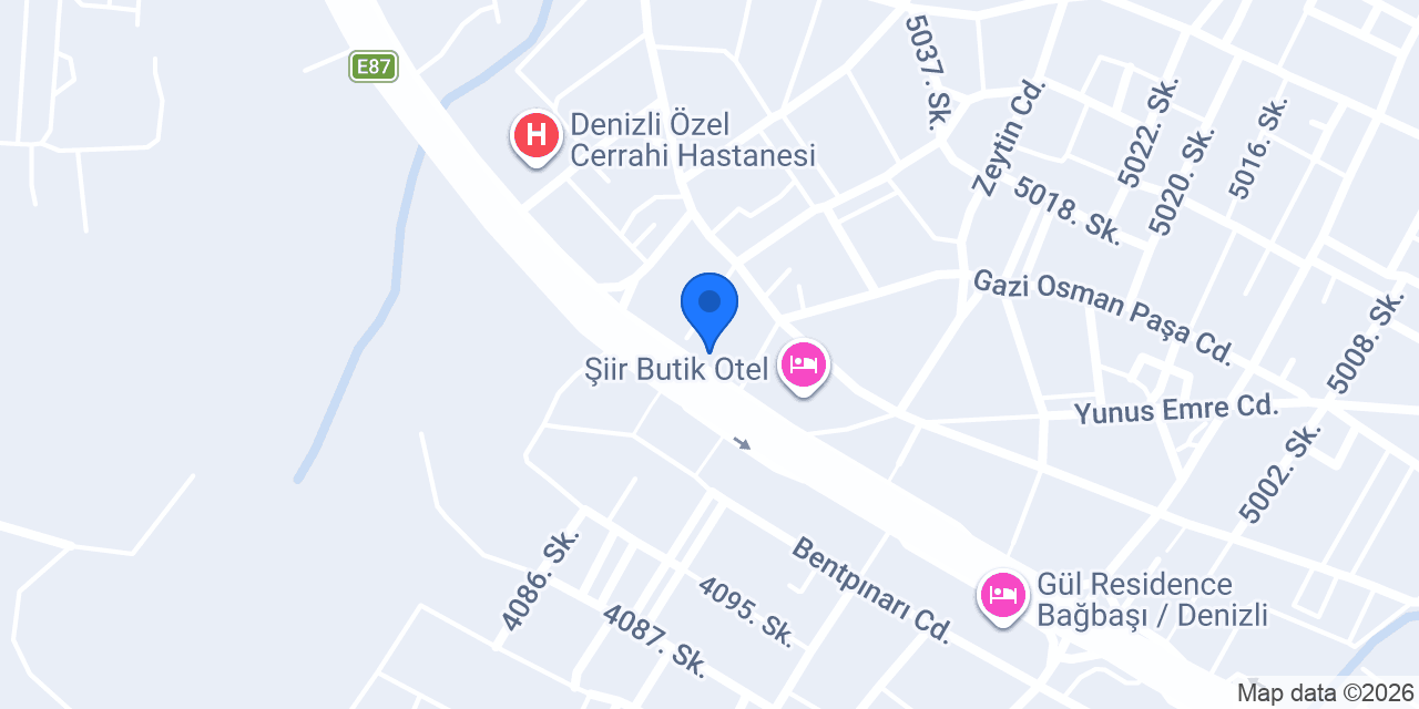 Denizli Yuvam Residence konumu