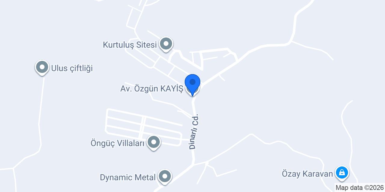 Av. Özgün KAYİŞ konumu