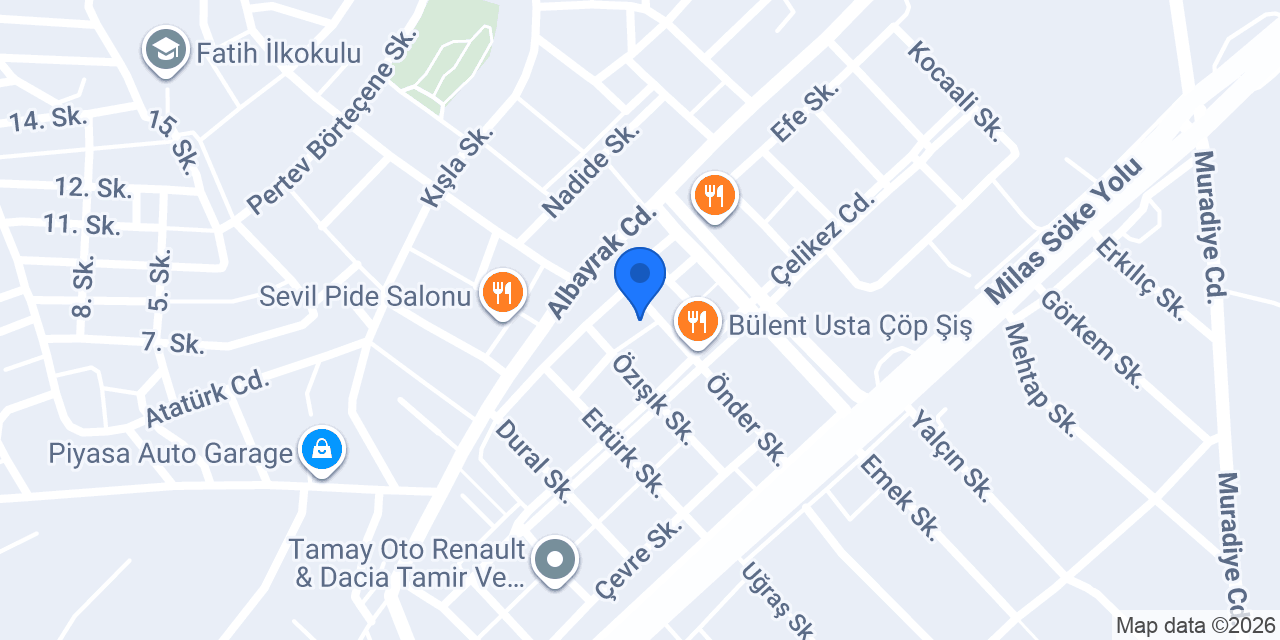 Çiçek Oto Egzoz Emisyon konumu
