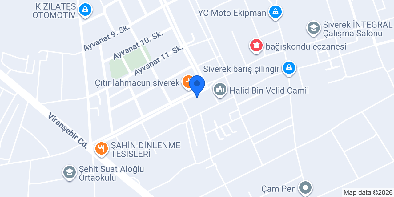 Paperra pizza Siverek konumu
