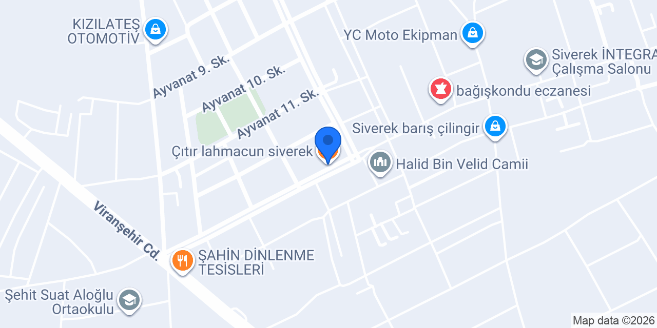 Çıtır lahmacun siverek konumu