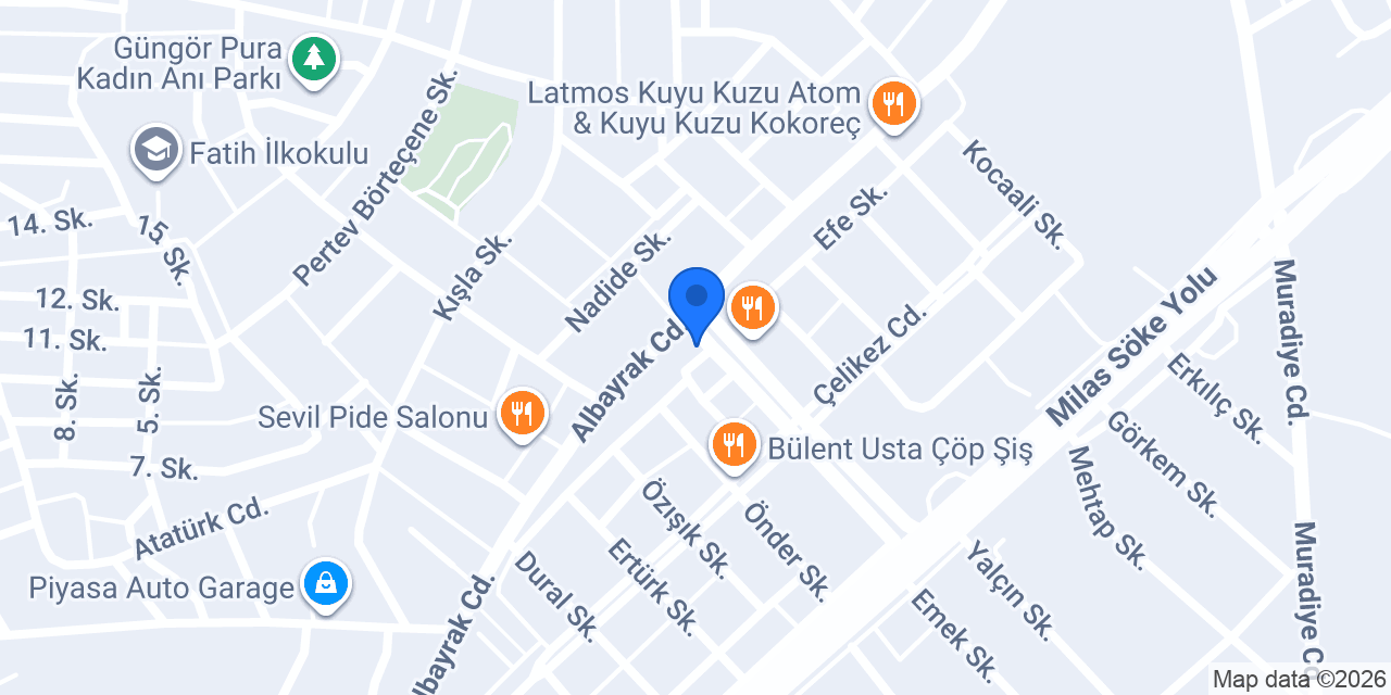 Sürer Oto Egzoz konumu
