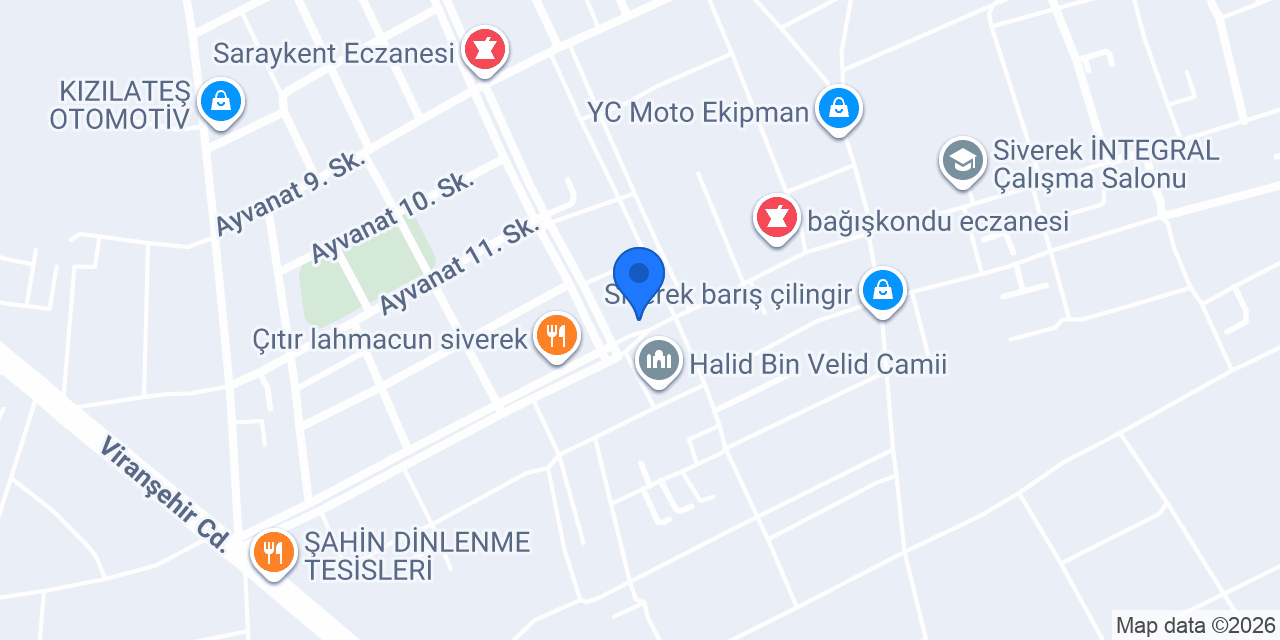 Eyvan Pastanesi Siverek konumu