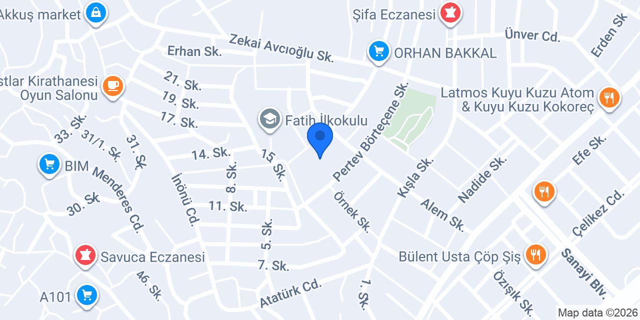 Fatih Ortaokulu konumu
