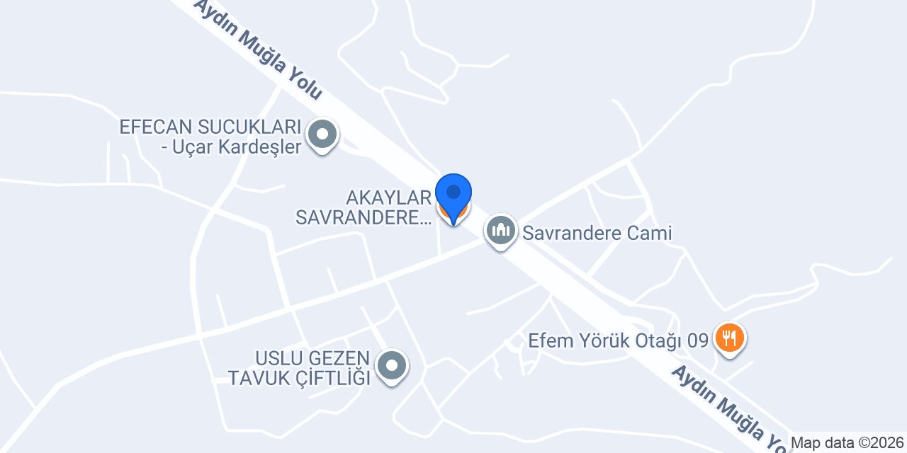 AKAYLAR SAVRANDERE LOKANTA konumu