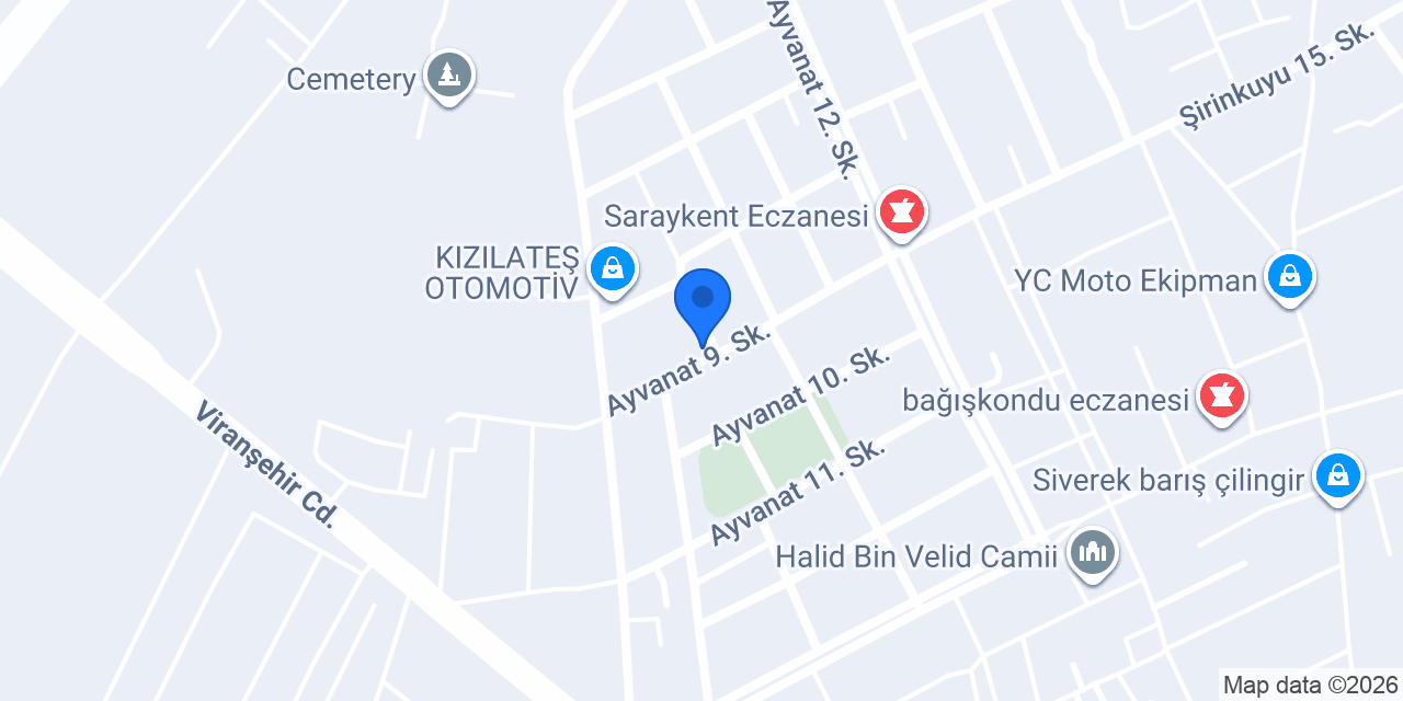 ŞANLIURFA İL SAĞLIK MÜDÜRLÜĞÜ konumu
