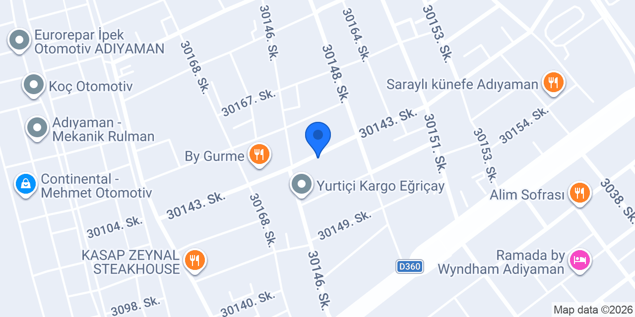 ADIYAMAN GÖZDE KEBAB konumu