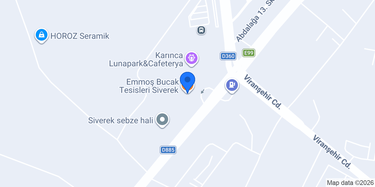 Emmoş Bucak Tesisleri Siverek konumu