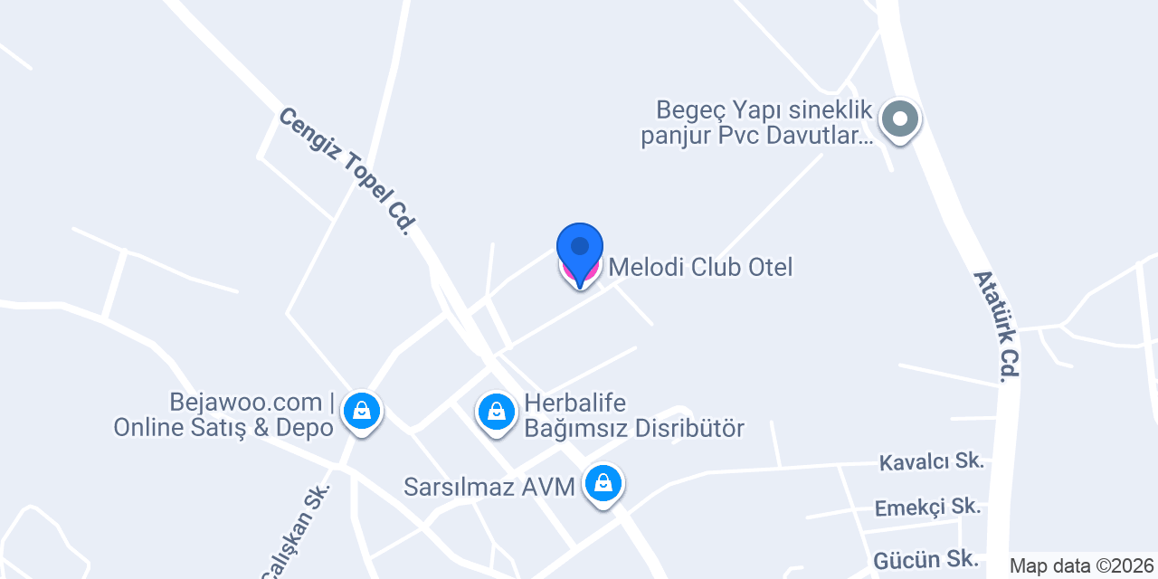 Melodi Club Otel konumu