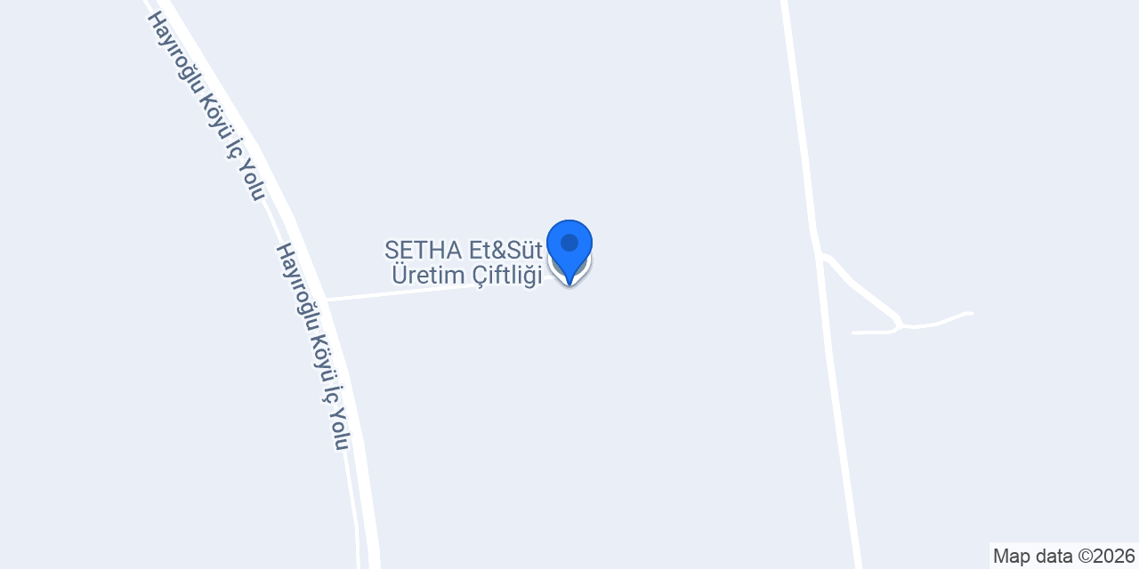 SETHA Et&Süt Üretim Çiftliği konumu
