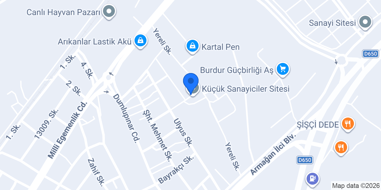Burdur Eksoz konumu