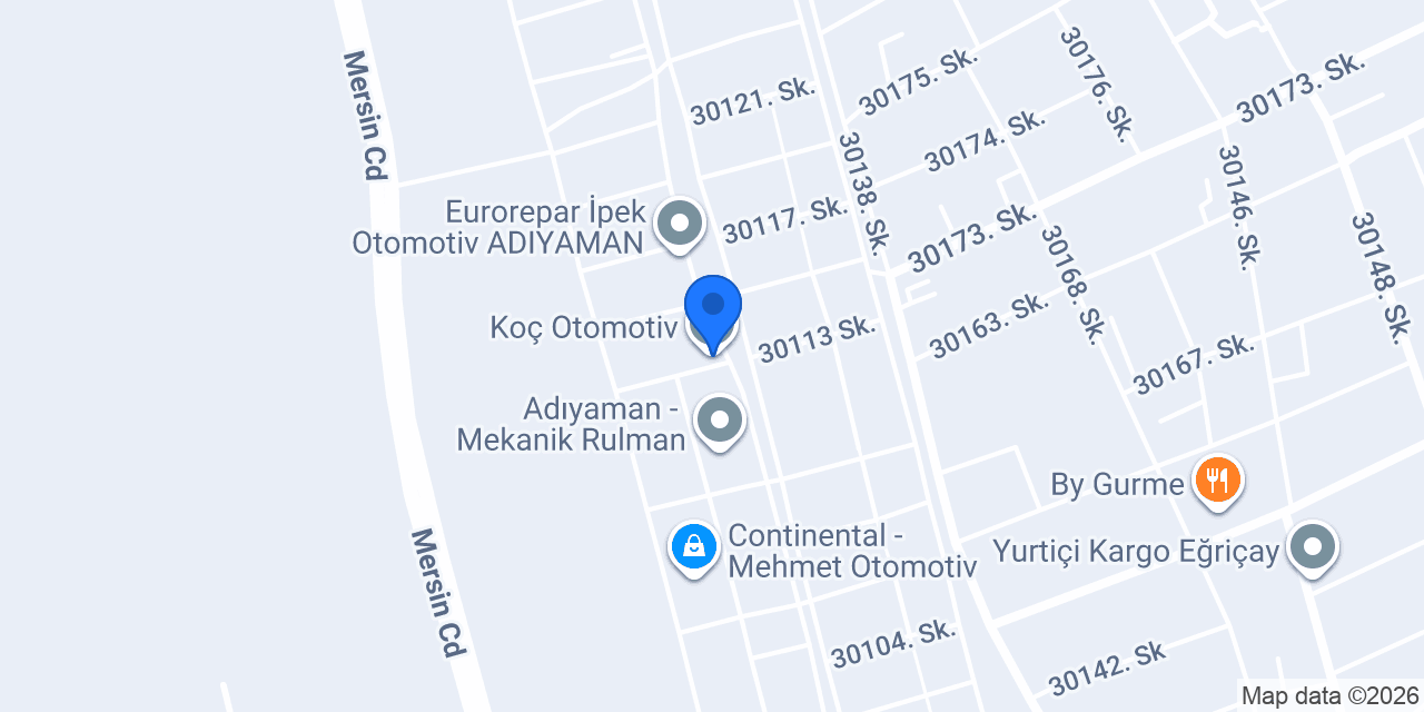 Köklüoğlu Otomotiv konumu
