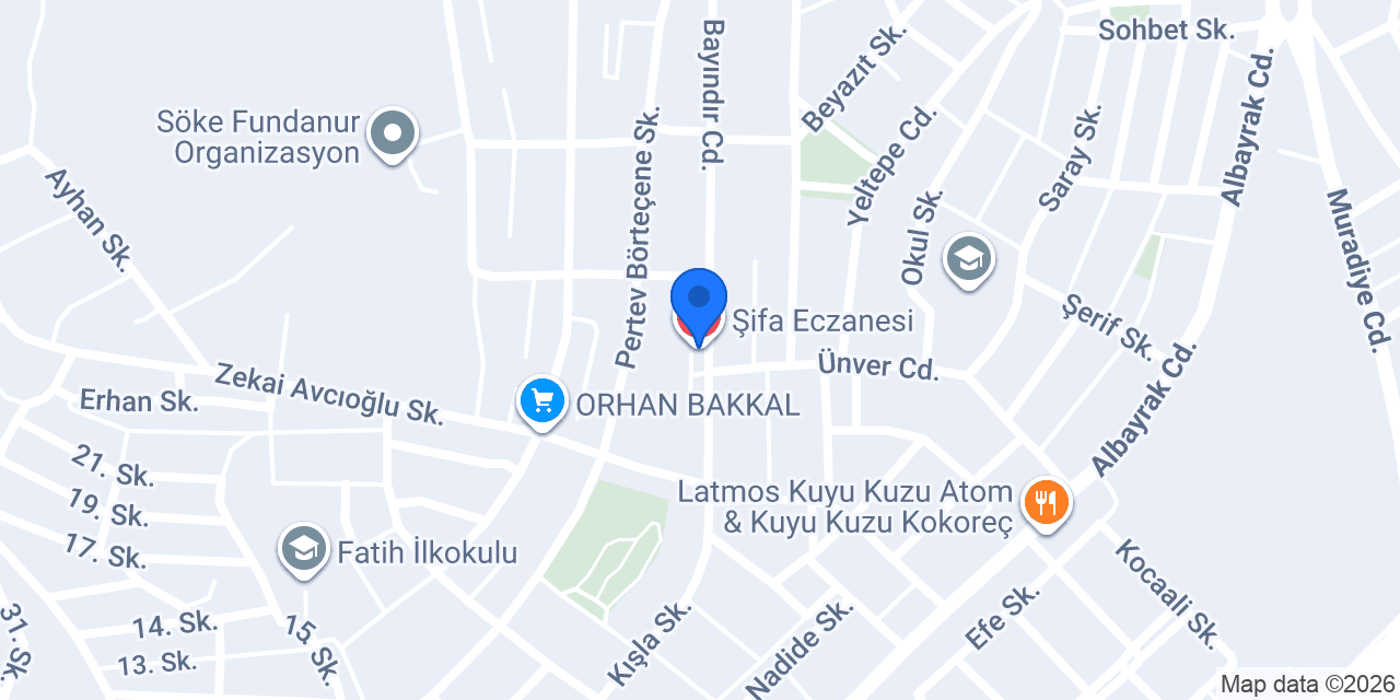 Şifa Eczanesi konumu