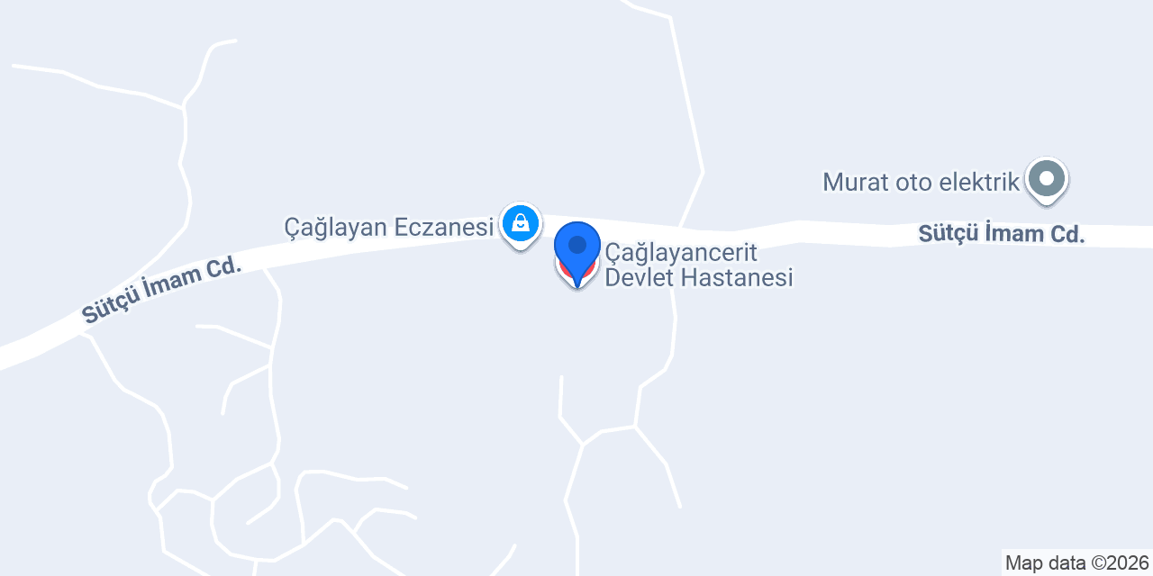 Çağlayancerit Devlet Hastanesi konumu