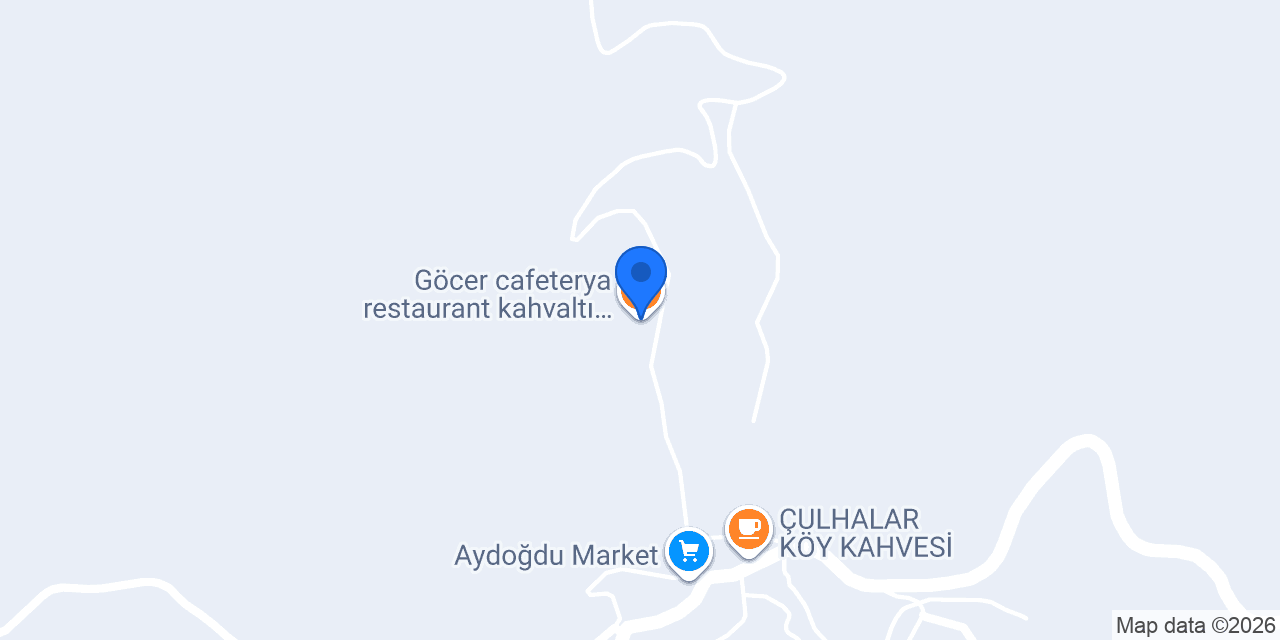 Göcer cafeterya restaurant kahvaltı bahcesi konumu