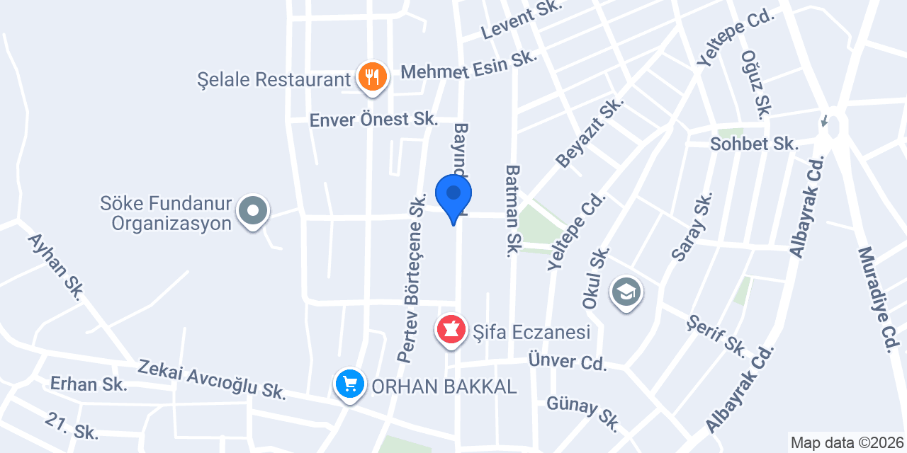 Azrak Eczanesi konumu