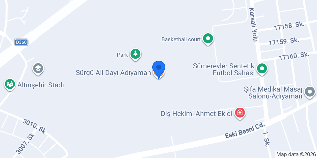 Sürgü Ali Dayı Adıyaman konumu