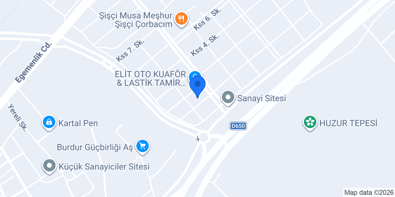 Burdur - Orhan Oto Yağ Servisi konumu