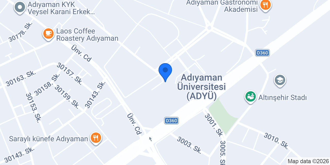ADYÜ Devlet Konservatuvarı konumu