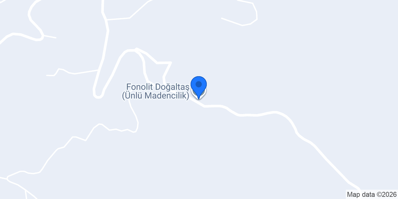 Fonolit Doğaltaş (Ünlü Madencilik) konumu